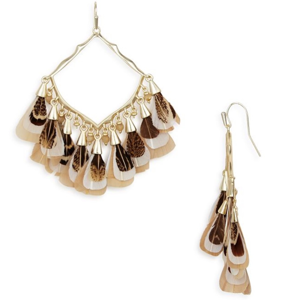 Kendra Scott Raven feather earrings